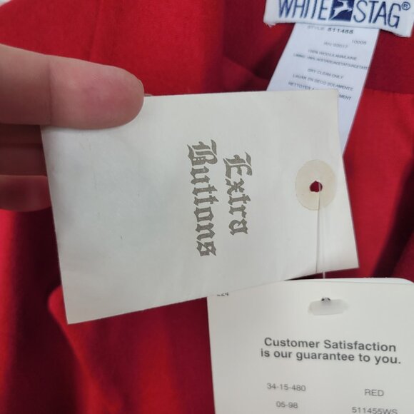 NEW White Stag 100% Wool Blazer Jacket size 16 Career Red Professional Vintage - Picture 8 of 8